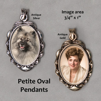 Petite Oval Silver and Gold Pendants